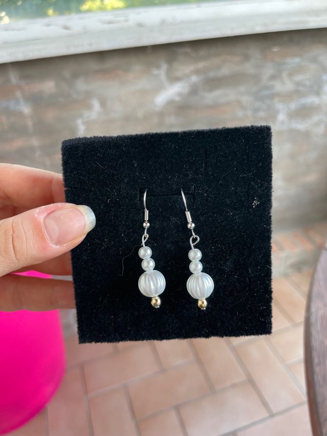 Orecchini perle bianche