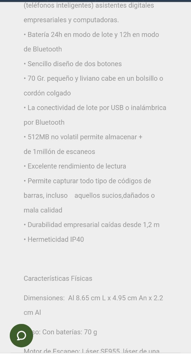 Leitor de código de barras e QR