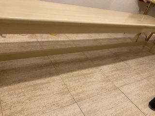 Banco de madera maciza x2.