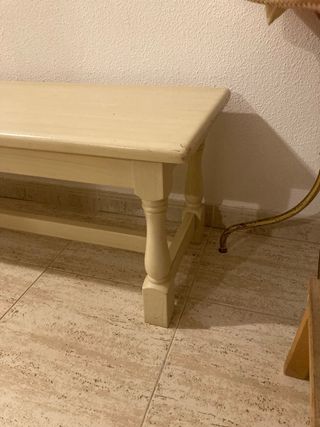 Banco de madera maciza x2.