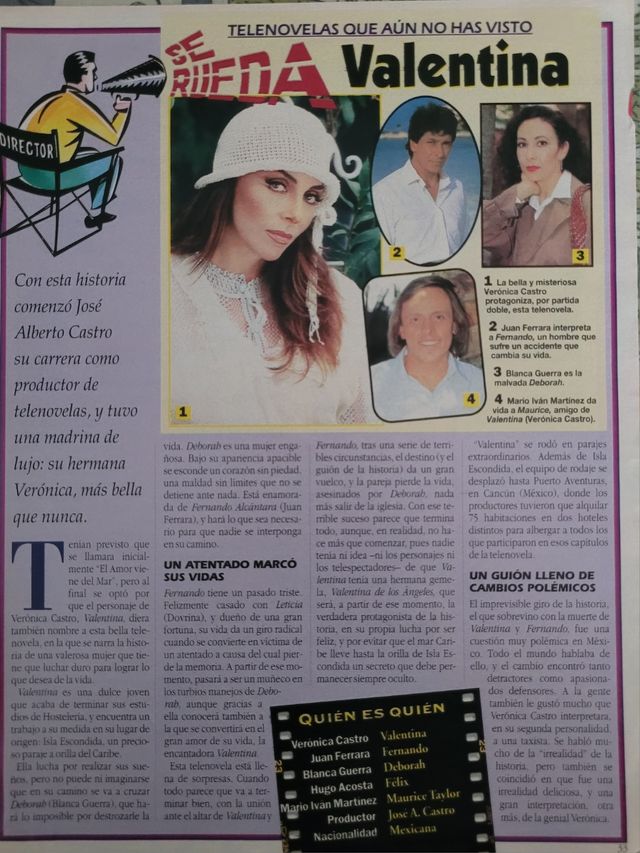 Telenovela INOLVIDABLES revista 