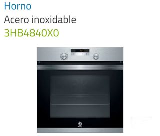 Horno Balay pirolítico 71L NUEVO sin abrir