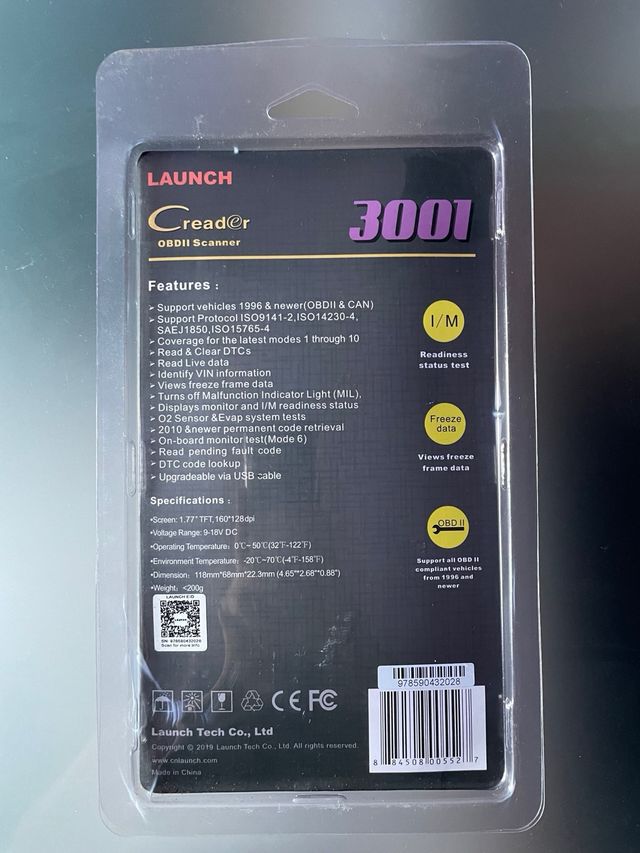 Escaner Obd II Creader 3001