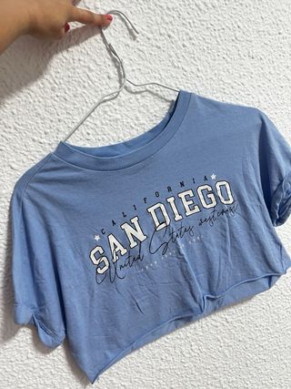 Camiseta corta azul