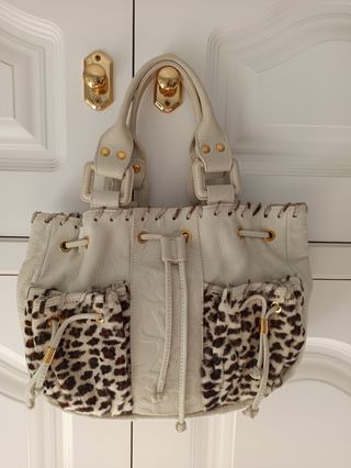 Bolso piel animal print Tous