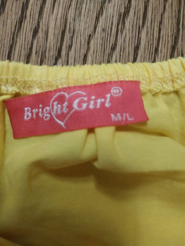 MAGLIETTA TOP SCOLLO GIALLA RAGAZZA