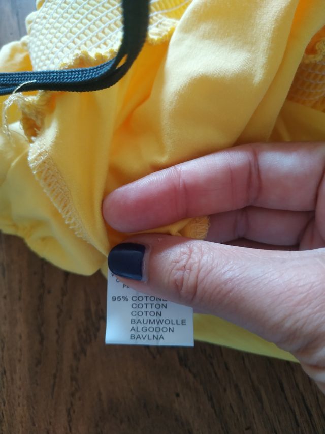 MAGLIETTA TOP SCOLLO GIALLA RAGAZZA