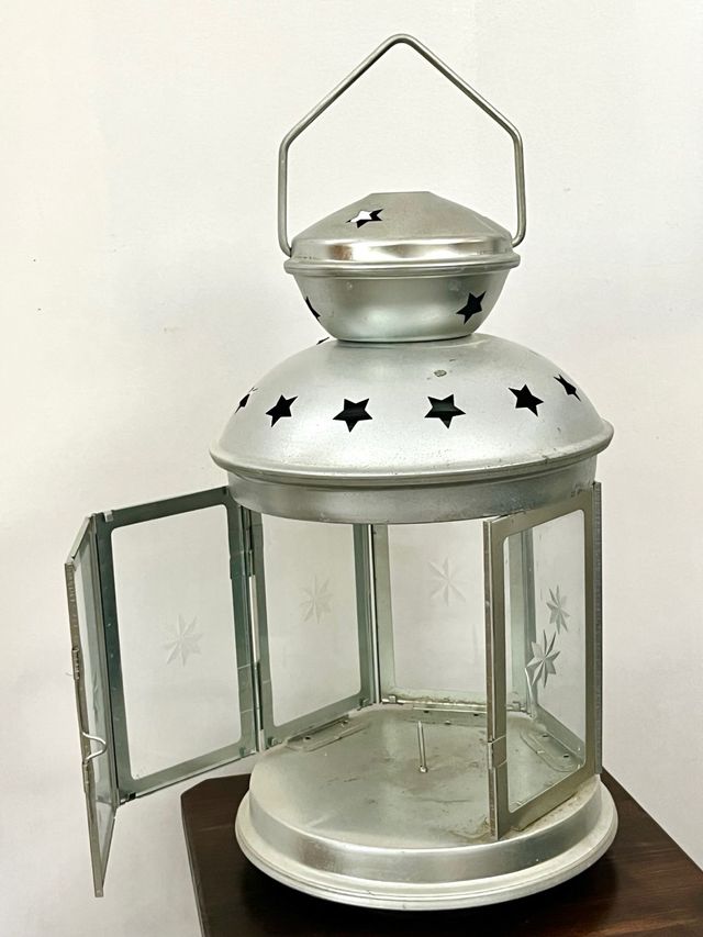 Farolillo metal para jardin