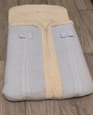 Saco lana bebe azul