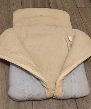 Saco lana bebe azul