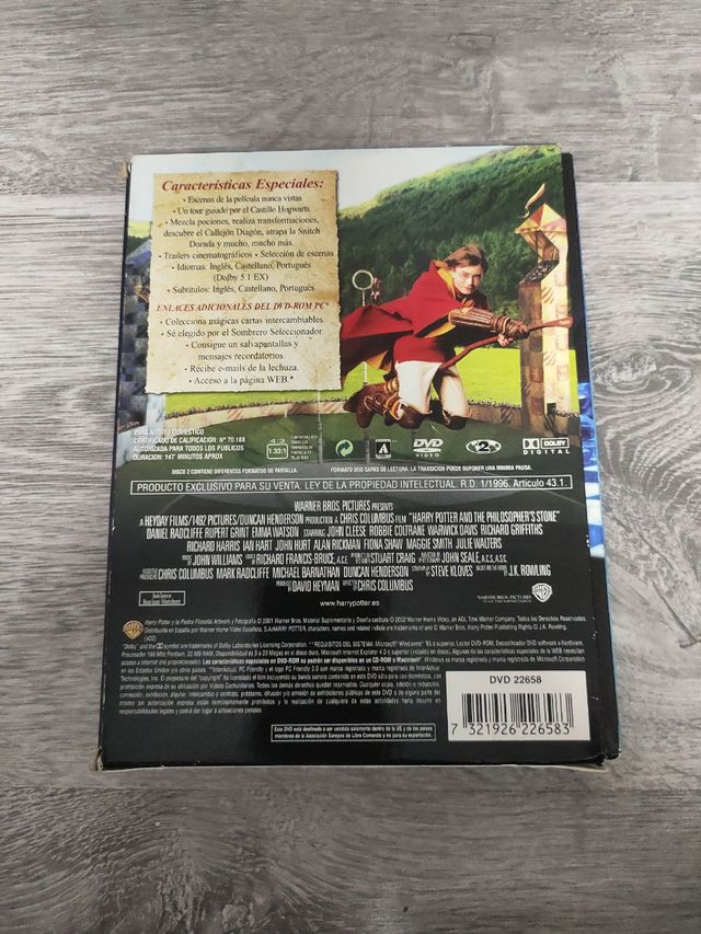 DVD Harry Potter y la piedra filosofal