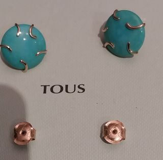 Pendientes Tous turquesas y oro