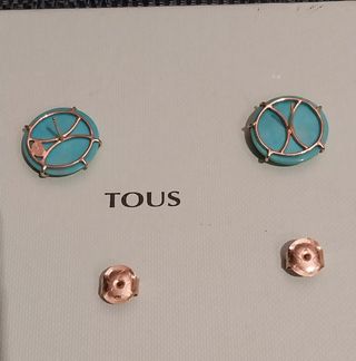 Pendientes Tous turquesas y oro