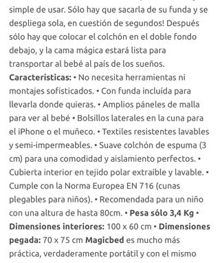 Cuna viaje Magicbed 