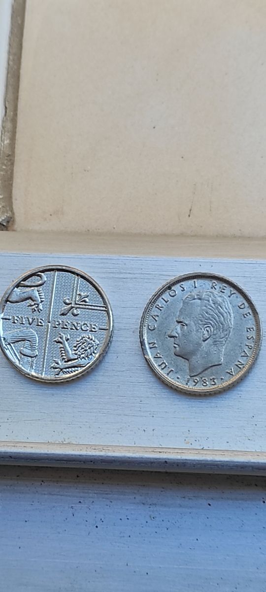 Monedas de Franco y Juan Carlos Primer