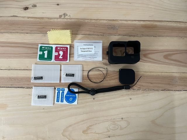 Funda silicona y vidrios gopro hero 9/10/11/12