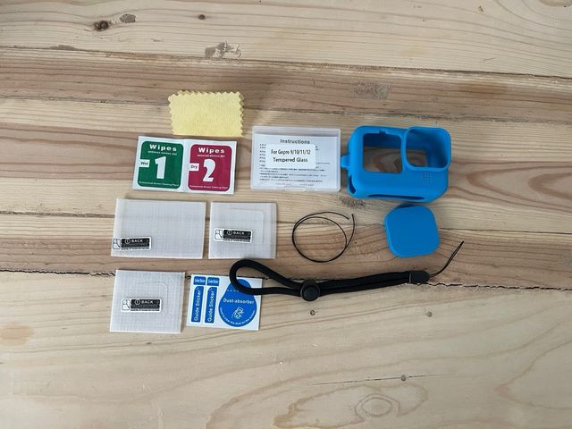 Funda silicona y vidrios gopro hero 9/10/11/12