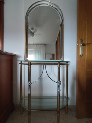 Mueble recibidor con espejo