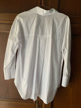 Camisa popelin blanca Zara