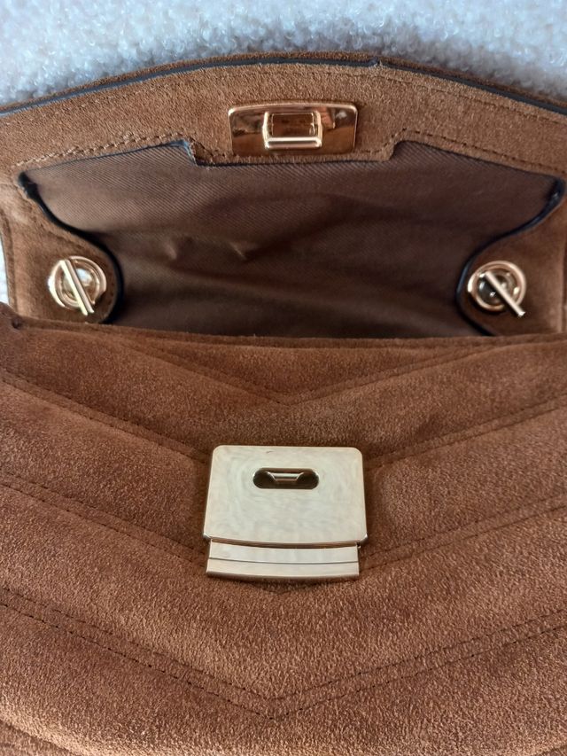 Borsa a tracolla in pelle marrone