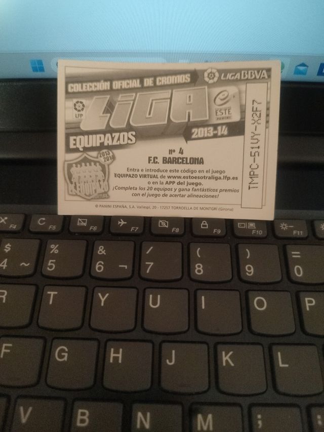 Cromo Equipazo Barcelona 2013-2014