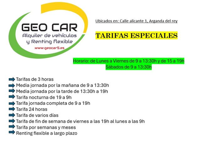 ALQUILER DE COCHES Y FURGONETAS SIN CONDUCTOR