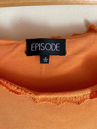Camiseta tirantes Episode talla S naranja.