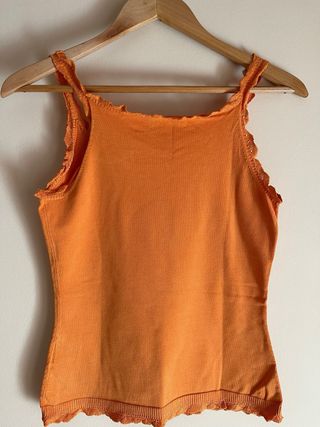 Camiseta tirantes Episode talla S naranja.
