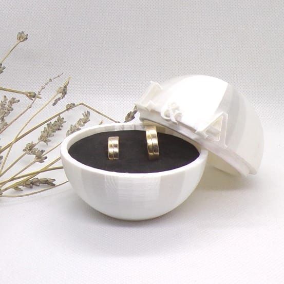 Anelli, scatola nuziale personalizzata fatta a mano