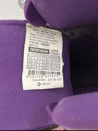 patines oxelo (decathlon) morados y grises