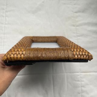 marco para fotos o espejo de mimbre