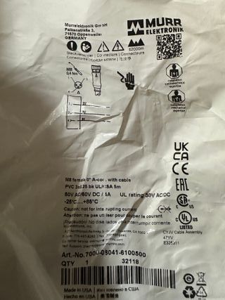 Conector con cable 5 metros m8 hembra 3 hilos