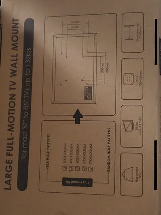 Soporte de pared para la tv