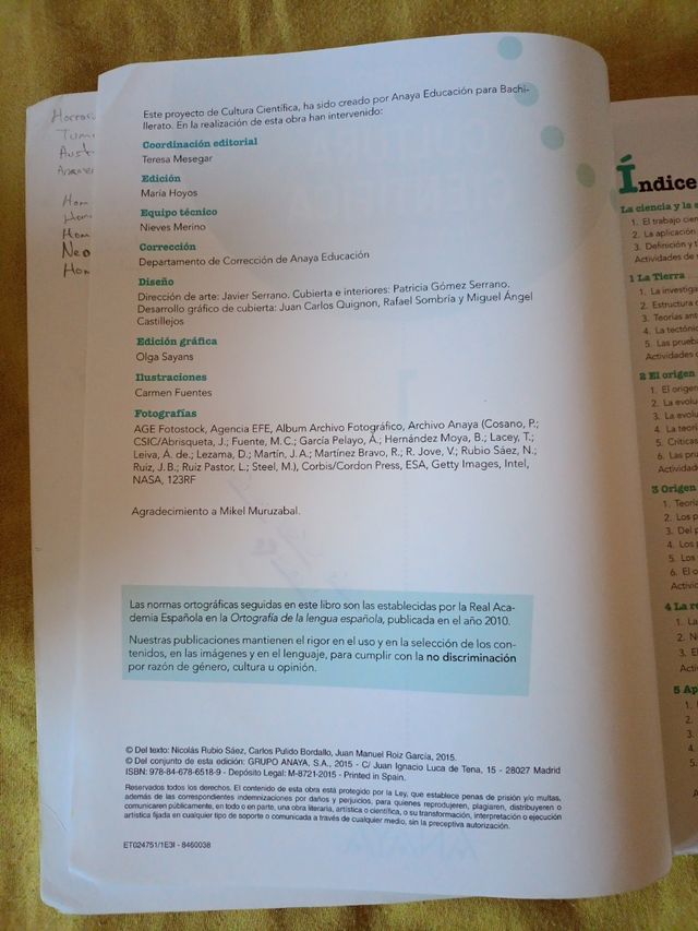 Libros Cultura Científica Anaya