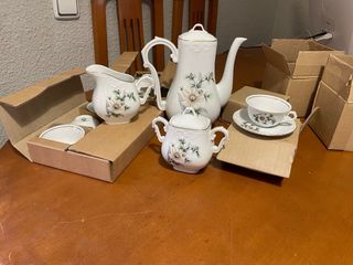 Juego de cafe 15 piezas porcelanas vista alegre