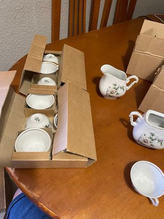 Juego de cafe 15 piezas porcelanas vista alegre