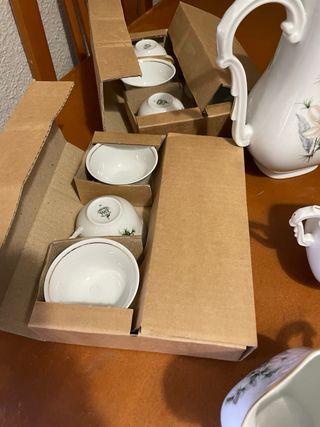 Juego de cafe 15 piezas porcelanas vista alegre