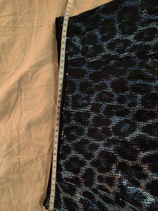 Mini falda lentejuelas leopardo zara