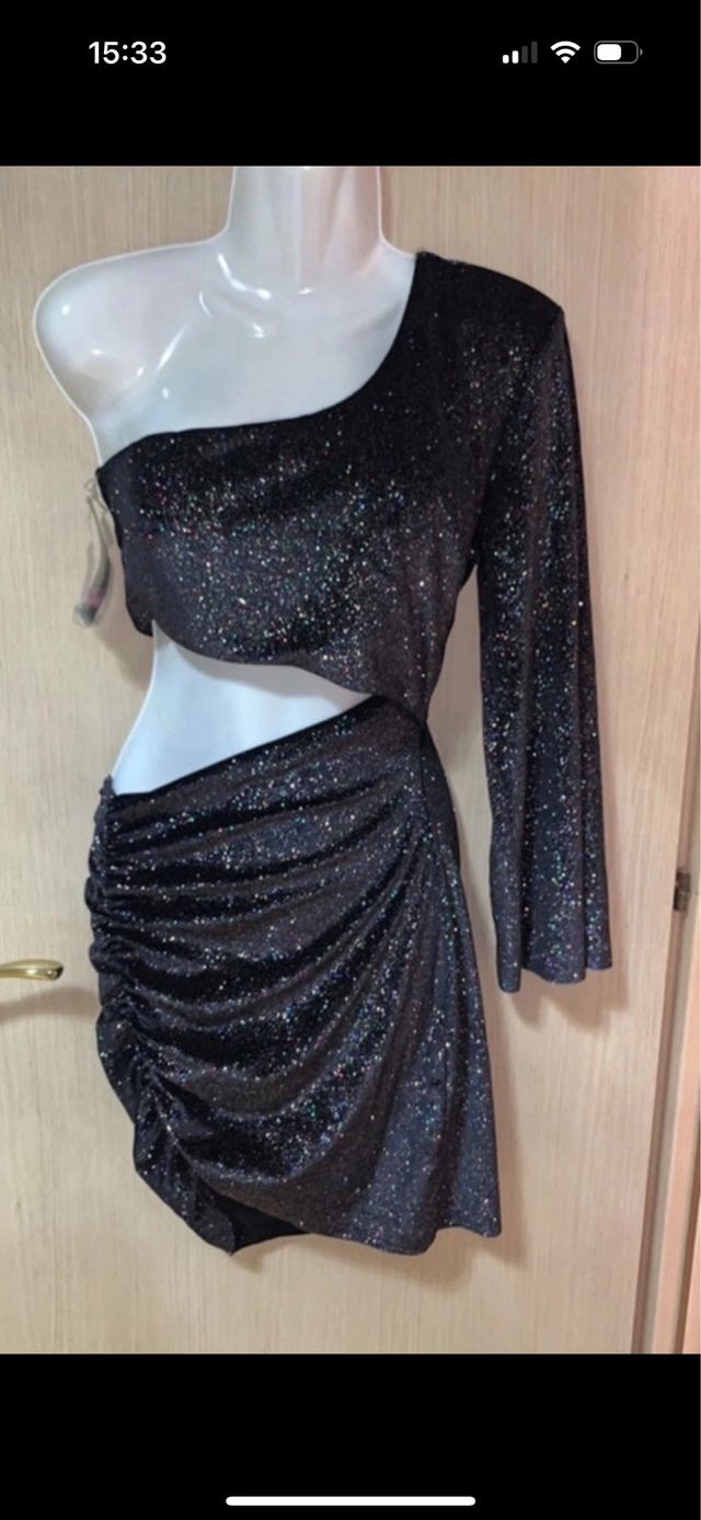 Vestito monospalla lurex nuovo