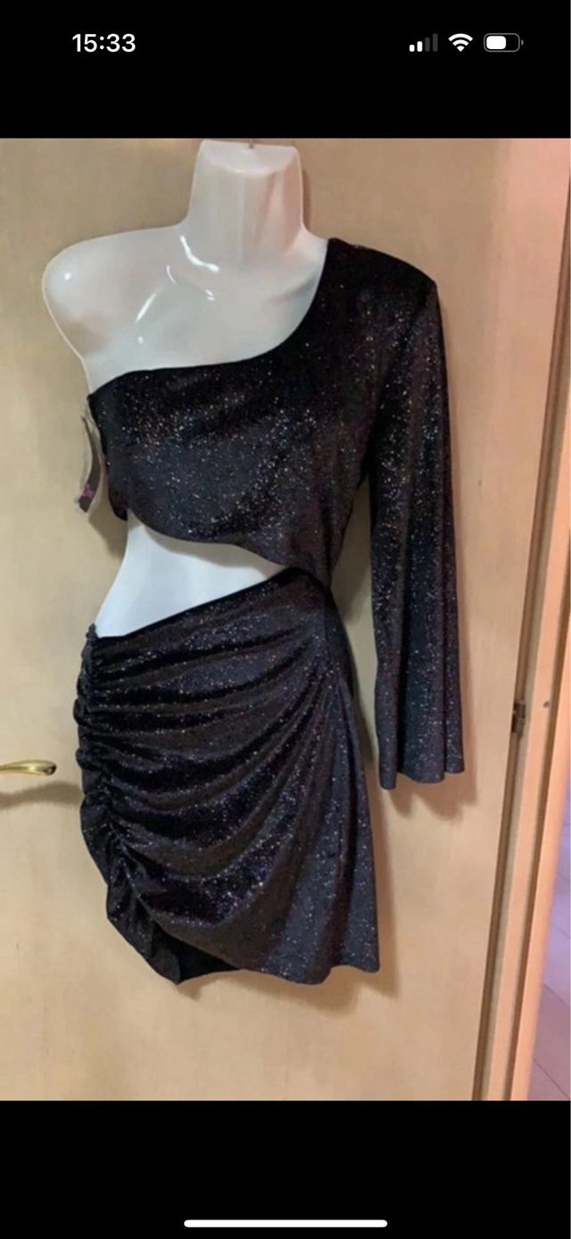 Vestito monospalla lurex nuovo