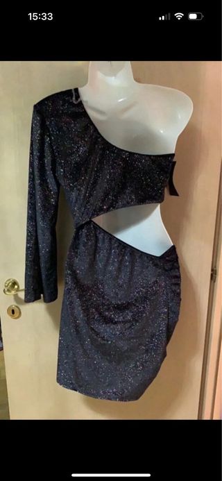 Vestito monospalla lurex nuovo