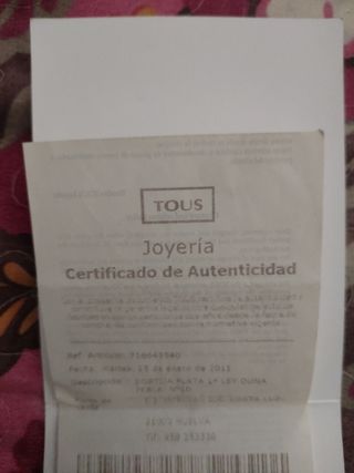 Anillo Tous