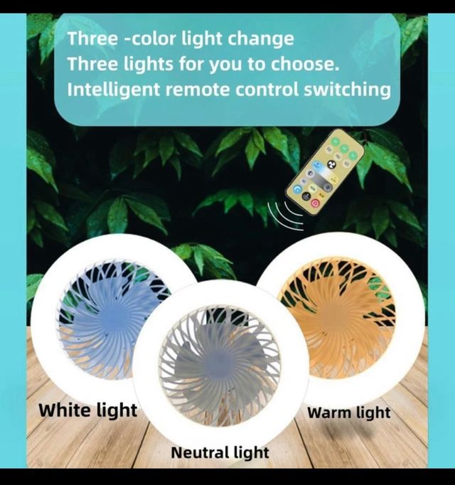 Lámpara LED de Techo con Ventilador