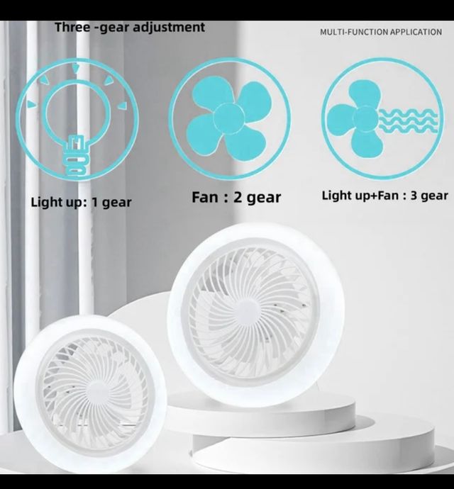 Lámpara LED de Techo con Ventilador