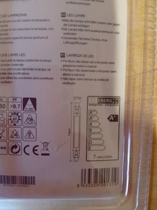 Bombilla bombeta LED R7S