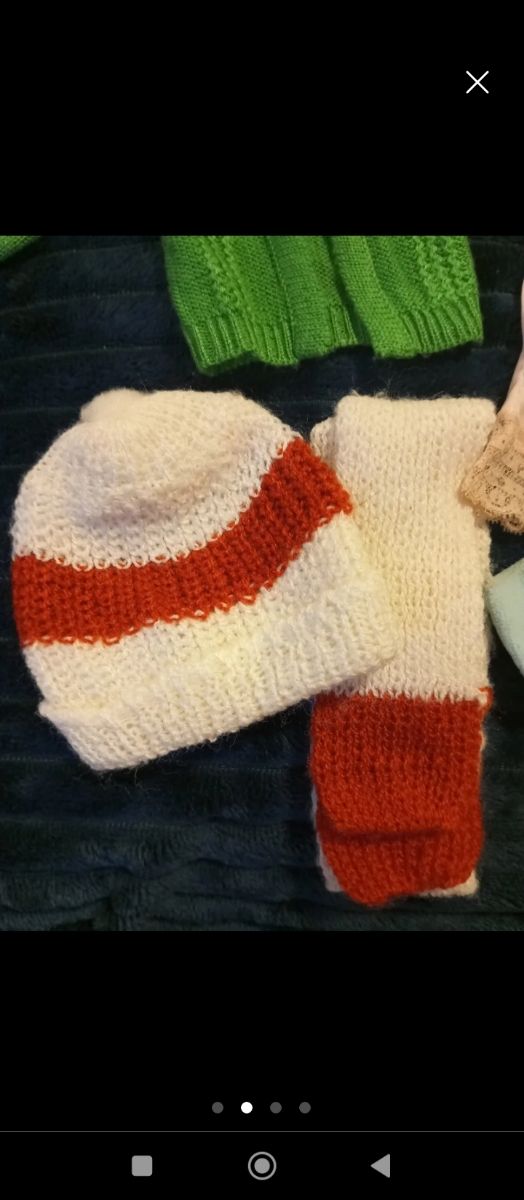 Nancy antigua.Gorro y bufanda.