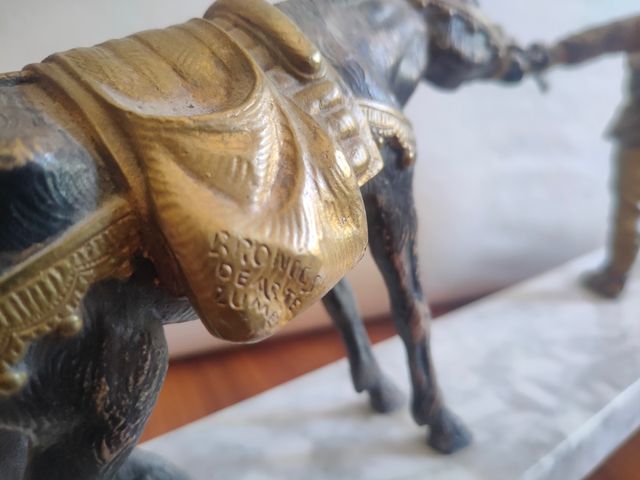 Figura bronce Sancho Panza y el burro