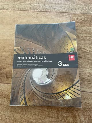Libro matemáticas 3ESO de SM