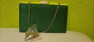 Bolso de mano boda verde