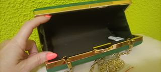 Bolso de mano boda verde
